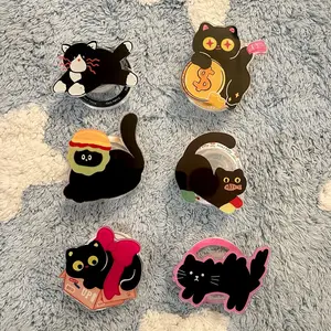 Magnetic Phone Grip, Cut Cartoon Cat Design, Cell Phone Holder,  Accessories, for MagSafe