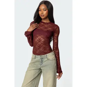 Colette Sheer Lace Bodysuit