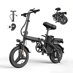 500W,22mph, 32 Miles,Commuter Folding E-Bike –  Fits in Apartment or Car Trunk,Electric Bicycle 48V15Ah with Removable Battery,Electric Bike,14 inch 30 mile range bikes for Adults