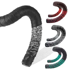 Carbon pattern/Chrysanthemum pattern Road Bike Bar Tape Handlebar Tapes EVA/PU Soft Anti-Vibration Wrap Tape Durable Bar Bartape Bicycle Accessories