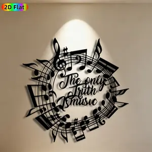 1pc Music Notes Metal Wall Art, Melodic Music Notes Statue Mural, Ideal Gift for New Year, Christmas, Music Decor Enthusiasts, Rust-Resistant Metal Wall Decor Wall Sculptures, Perfect for Living Room Walls & Garden Fence, Unique Musical Home Decor