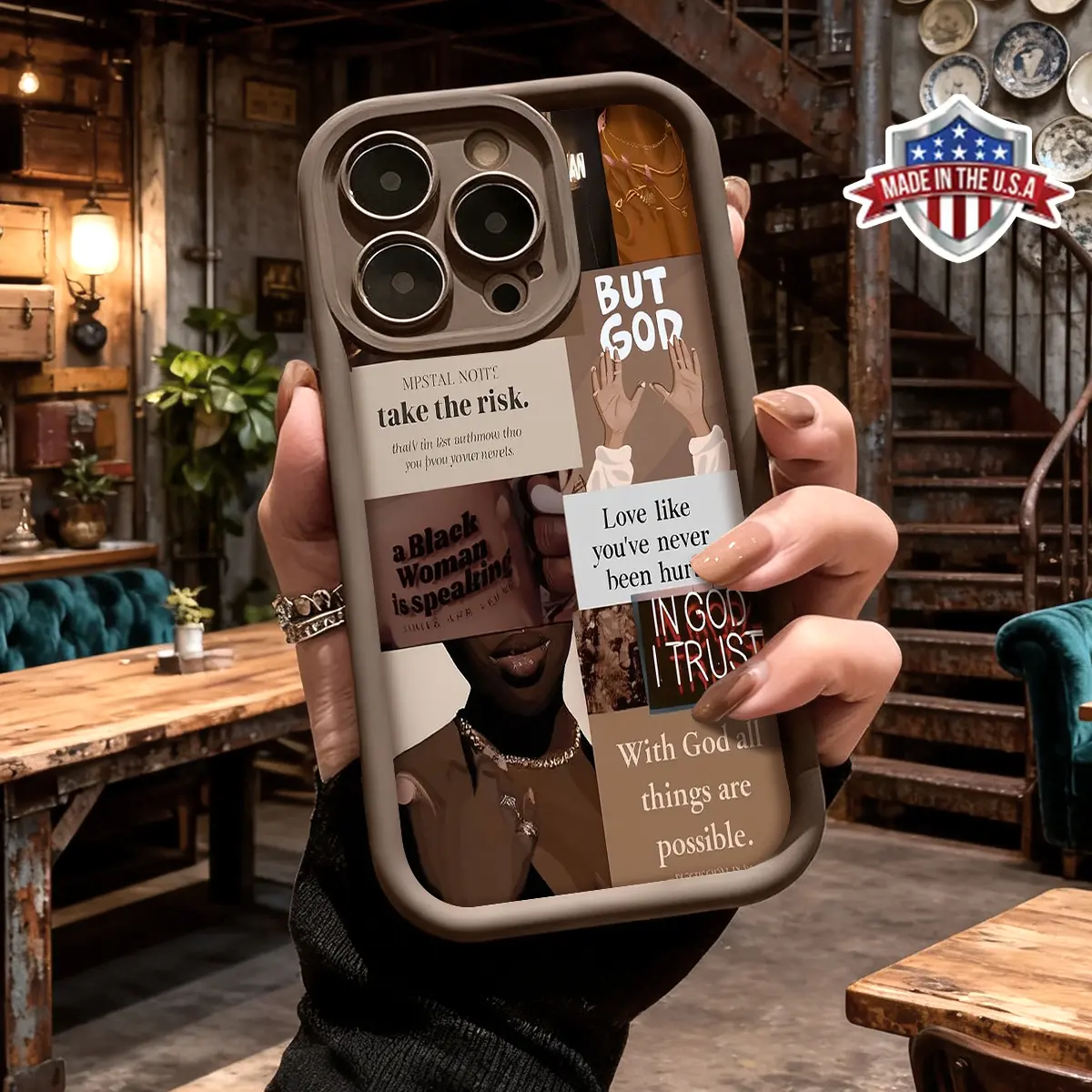 Trendy Inspirational Quote Collage Aesthetic Design Case for iPhone 17 16 15 14 Pro Max 13 12 11 XR XS Plus Air Slim Shockproof Anti Drop Protective Lightweight TPU Cover,promax