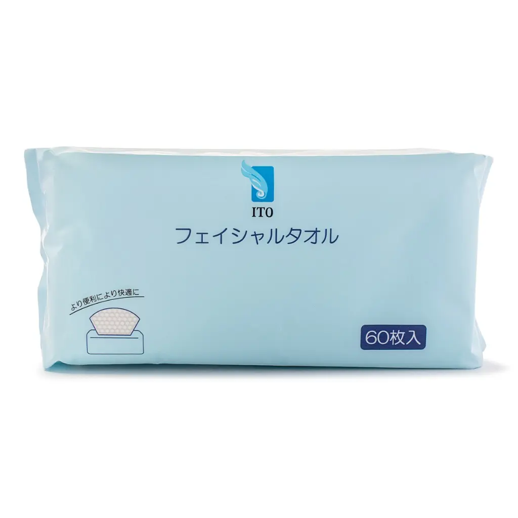 ITO Facial Cleanser Wipes - 60pc Pack, Daily Makeup Remover for Cosmetic Removal, Radiant Skin Support