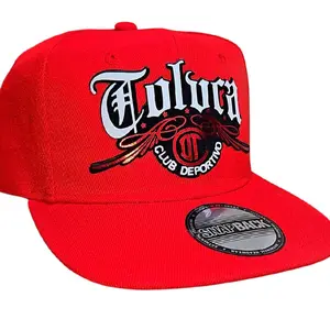 Skepback Gorra Red Club Deportivo Toluca 3D High Density Unisex Snapback Hat
