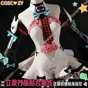 Zenless Zone Zero Nangong Yu Cosplay Costume Dress Headwear Wings Angels of Delusion Halloween Party for Women Girls Purim Set