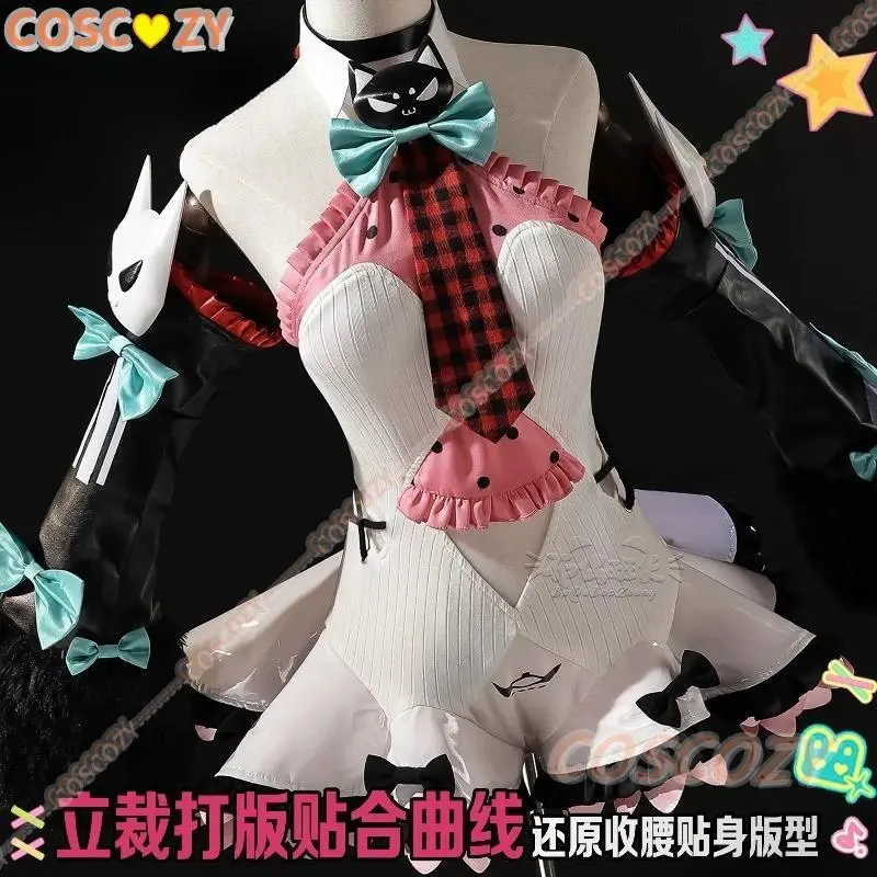 Zenless Zone Zero Nangong Yu Cosplay Costume Dress Headwear Wings Angels of Delusion Halloween Party for Women Girls Purim Set