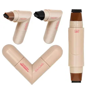2PCS Double-Headed Eyeliner Stamp Set, Foldable Gel Eyeliner Pencils, Waterproof Long-Lasting Tool for Perfect Cat Eye Wings (Black+Brown) free shipping makeup