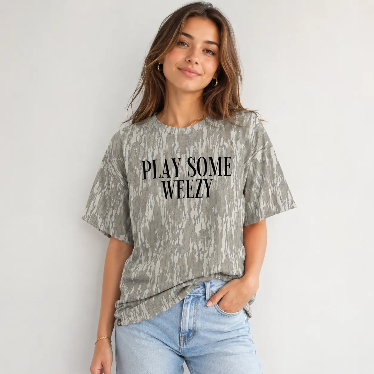 Camo Play Some Mossy Oak Tee Hunting Graphic T Shirt Outdoor Camouflage Streetwear Casual Unisex Fashion Top
