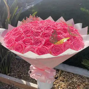 Pink Princess Eternal Rose Bouquet /  Decorative