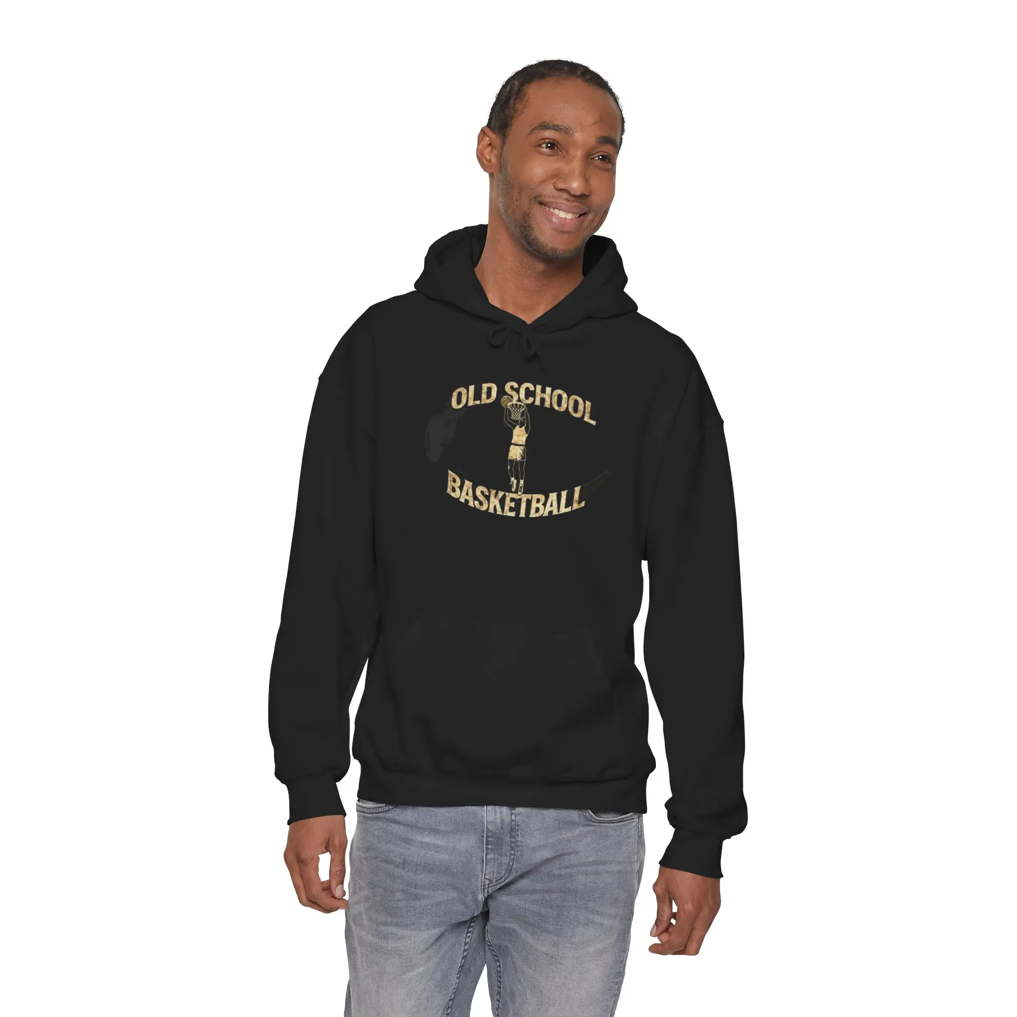Old School Basketball Hoodie – Vintage Hoop Logo Sweatshirt