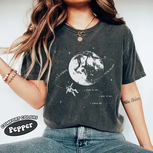 Vintage Astronaut Moon Comfort Colors Shirt, NK Indie Folk Tee, Orbiter Inspired Tee, Retro Moon T-Shirt, Orbiter Lyrics Comfort Colors Tee, Noah Astronaut Unisex Cotton T-Shirt, Retro Concert Shirt, The Last Of The Bugs Apparels
