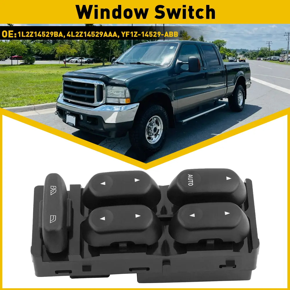 Master Power Window Switch 02-04 For Ford F250 F350 F450 550 Super Duty Crew Cab