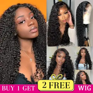 [Combo sale 28"&22"&22"]" buy 1 get 3 wig '' 13x4 Deep Wave Lace Front Wigs Human Hair 180% Density Human Hair Wigs for Black Women