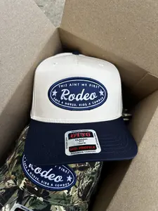 This Aint My First Rodeo Hat - Classic Design with "Ride a Horse, Ride a Cowboy" Text and Blue Accent country Hat