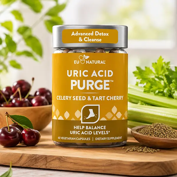 Uric Acid Support Supplement, Joint & Mobility Formula with Celery Seed, Tart Cherry & Chanca Piedra, Supports Healthy Uric Acid Balance, Joint Comfort & Daily Wellness, 60 Vegetarian Capsules