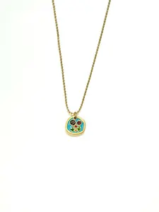 Personalized Colorful Small Flower Necklace, Wearable on Both Sides