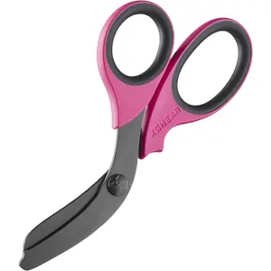 ® 7.5” Extreme Duty Trauma Shears - Black Titanium Coated Blades, The perfect scissors for the Paramedic, EMT, Nurse or any Emergency Healthcare Provider (Pink/Black)