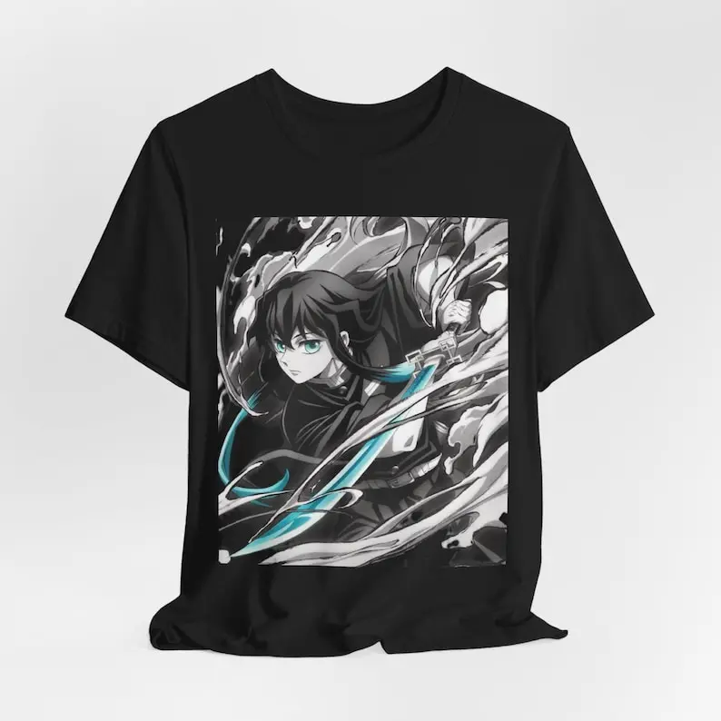 Demon Slayer Mist Hashira Muichiro Tokito T-Shirt, Anime Manga Tee, Breath of Water Swordsman, Unisex Jersey Shirt, Anime Fan Gift