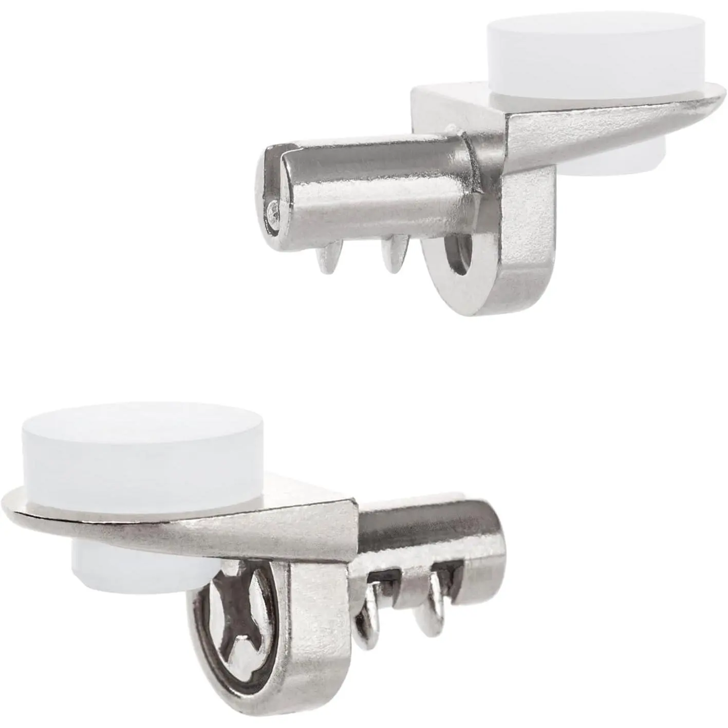 20PCS Nickel Metal Shelf Peg Clips - 1/5 Inch (5mm) Adjustable Pins, Shelf Support Holders for Bookshelf, Kitchen Cabinet Wood Glass Shelving - Tools & Home Improvement Replacement Fasteners