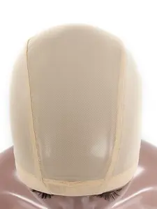 3 Pcs Dome Wig Cap, Stretchable Spandex Mesh Weave Cap, Breathable Wide Elastic Band, for Wig Making & Sew in Hair, M/l Sizes