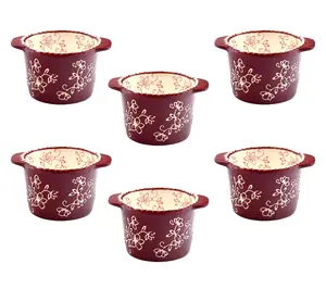 Temp-tations Floral Lace Set of (6) 6oz Mini Cups