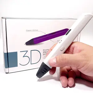 Super 3D Pen 1.75mm ABS & PLA Compatible 3D Printing Pen with Ultrasonic Nozzle Stepless Speed Slider Artists Engineers