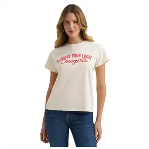 112375864 Wrangler Women's Retro Regular Fit Short Sleeve T-Shirt - Antique White