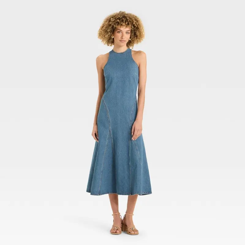 target denim midi dress - TikTok Shop