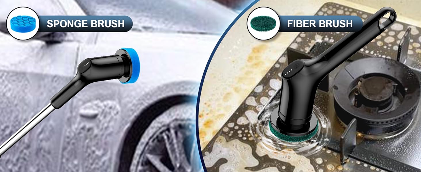 2025 Electric Spin Scrubber, 9 Heads, 53” Extension Arm, Dual Speed, 1.5H Battery for Bathroom, Tub, Grout, Floor & Car Cleaning 2025 Electric Spin Scrubber, 9 Heads, 53” Extension Arm, Dual Speed, 1.5H Battery for Bathroom, Tub, Grout, Floor & Car Cleaning