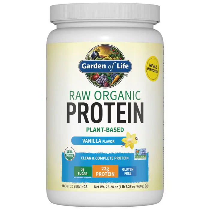 Garden of Life Raw Organic Plant-Based Protein Supplement - Vanilla Flavor