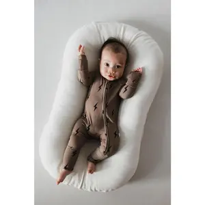 Brown & Black Lightning Bolt | Bamboo Zip Pajamas