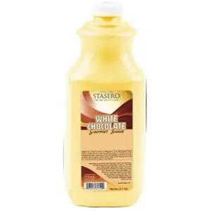 Stasero White Chocolate Sauce 5lbs 8oz 2.5 Kg Rich Intense Flavor Creamy Chocolaty Ideal for Coffee Drinks Milkshakes Dessert Toppings
