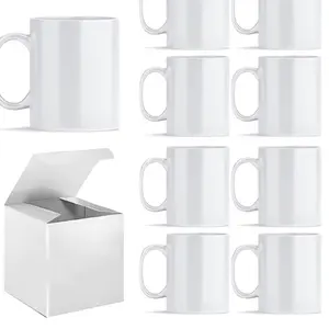 Sublimation Mugs - 6 Pack White Ceramic Coffee Mugs for Sublimation Printing - Perfect for DIY Projects and Personalized Gifts