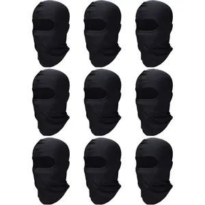 9/8/6 Piece Ski Mask Set - Balaclava Full Face Gaiter Masks for Men,Black,Muti-Color Breathable Hoods for Outdoor Sports Use,Hand Tools Kits