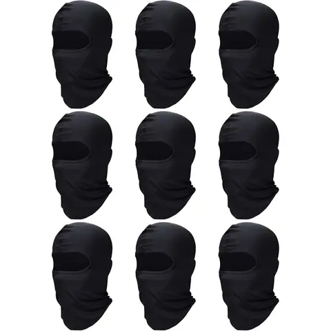 9/8/6 Piece Ski Mask Set,Balaclava Full Face Gaiter Masks for Men,Black,Muti-Color Breathable Hoods for Outdoor Sports Use,Halloween Christmas Party Fathersdaygift,Hand Tools Kits