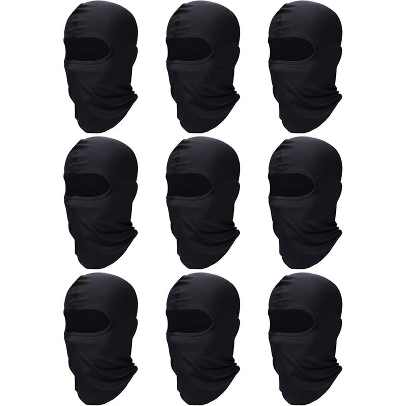 9/8/6 Piece Ski Mask Set - Balaclava Full Face Gaiter Masks for Men,Black,Muti-Color Breathable Hoods for Outdoor Sports Use,Hand Tools Kits