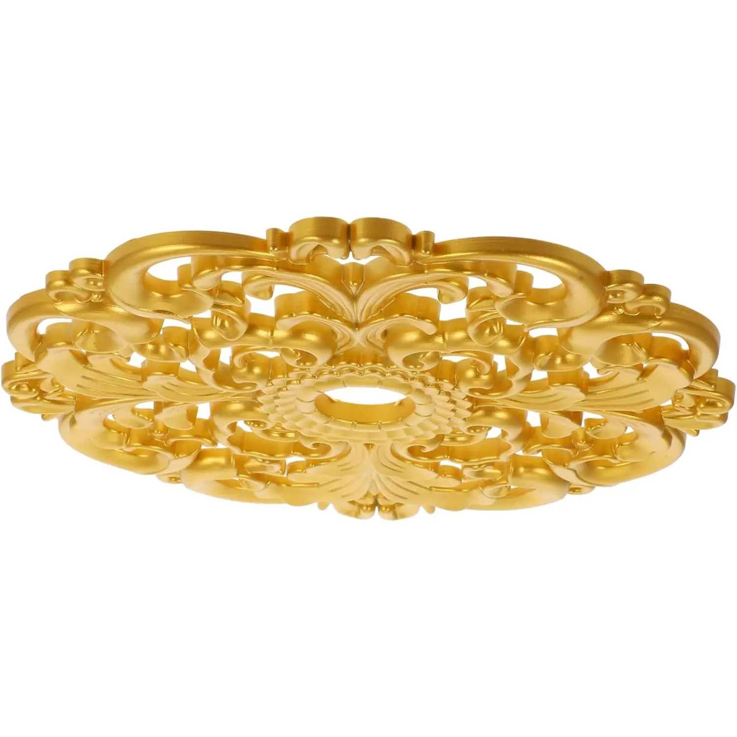 Sturdy Plastic Ceiling Medallion for Light Fixtures, Easy to Clean, Impact-Resistant Decorative Ring for Home & Business Lighting Accessories (Home Improvement Use), Impact Resistance