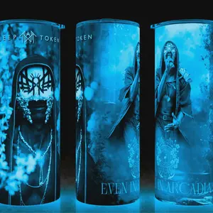 Glow in the Dark Sleep Token - Vessel - Even in Arcadia Rock Band Cup Mug Tumbler 20oz Drinkware Stainless Steel Insulated  Reusable Portable Beverage Flasks