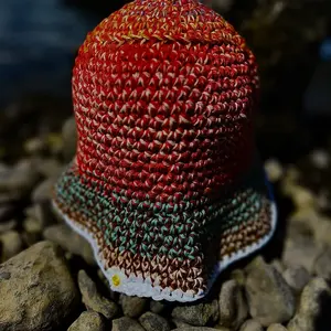 Crochet Glow in the Dark Ark Bucket Hat - Perfect for Going Out - Cotton Yarn