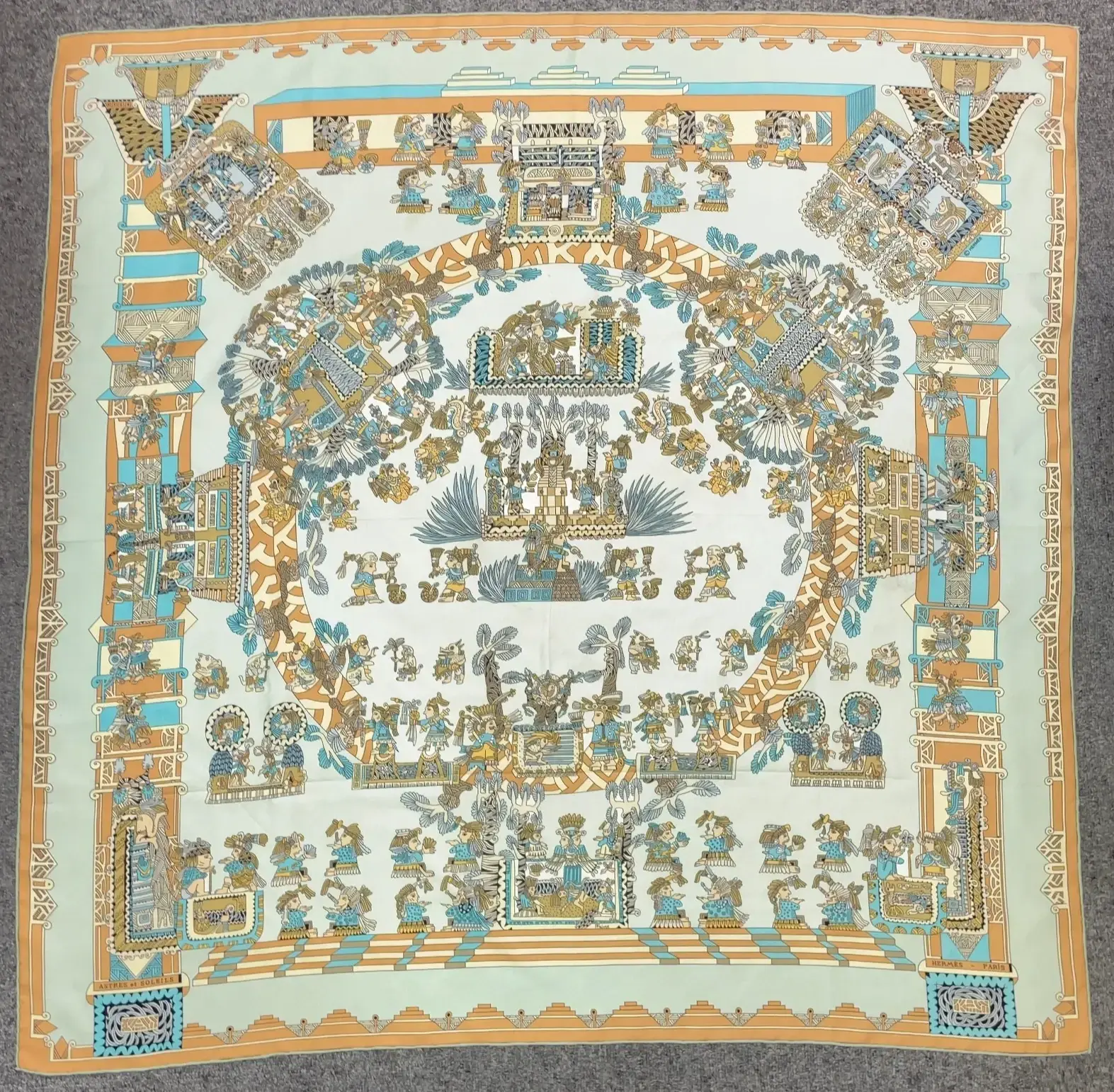 Pre-owned Hermes Silk Scarf 12750673062/168275