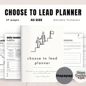 Leadership Management Plan Book, Enhance Leadership Skills & Managerial Abilities, Essential Guide for Effective Leadership Development, Daily Leadership Actions