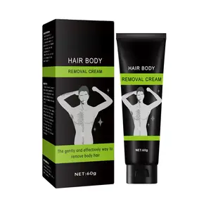 Men's Hair Removal Cream - Painless Depilatory Cream for Body, 60g