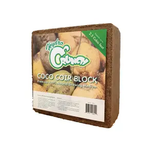 Coco Coir Block of Soilless Growing Media 2.5 cu. ft. - Versatile Soilless Growing Medium for Indoor Planting and Growing