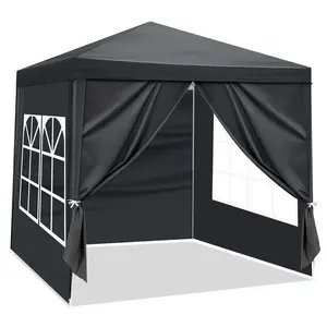 Outdoor Party Tent, Patio Canopy Tent Gazebo with Removable Sidewalls Instant Event Tent for Cater Events Wedding Birthday Pavilion Beach BBQ (10'x10') shelter camping