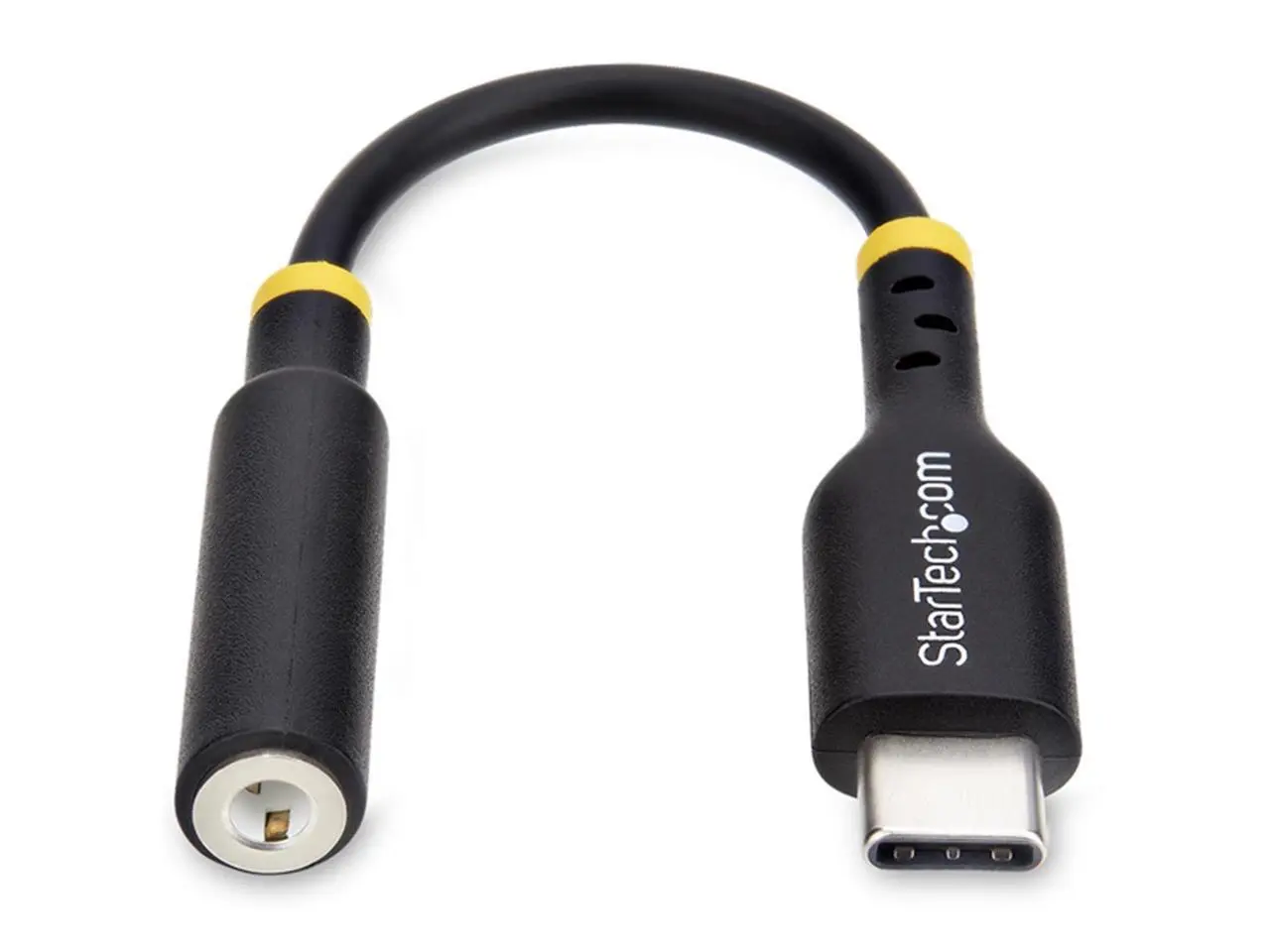 StarTech 5in (12.7cm) USB-C to 3.5mm TRRS Headphone/Headset Jack Audio Adapter, USB Type-C Aux Dongle, 32-bit DAC, Supports USB-C/Thunderbolt, Laptop/Phone/Tablet Model USBCAUDIO2