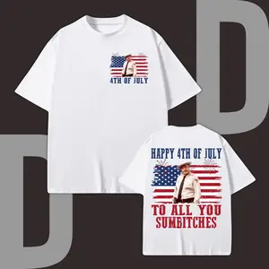 Happy 4th Of July Shirt, Smokey And The Bandit Movie T-Shirt, Casual Short Sleeve T-Shirt for Men and Women Menswear Unisex Tops funny streetwear
