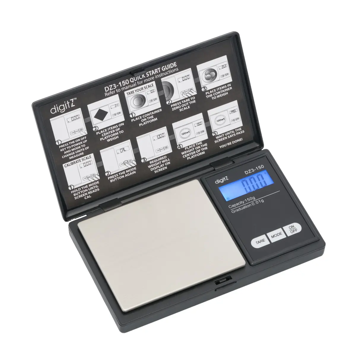 American Weigh Scales Digitz Series DZ3150g Digital Pocket Scale 150G X 0.01G