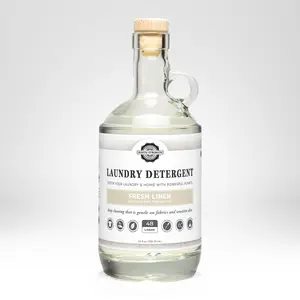 Rustic Strength Laundry Detergent 24oz Glass Bottle - Concentrated, deep-cleaning, vegan formula made for sensitive skin