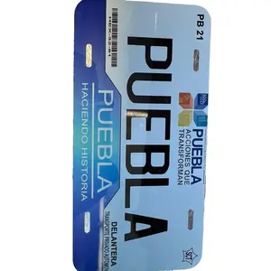 Puebla License Plate with Customization Option