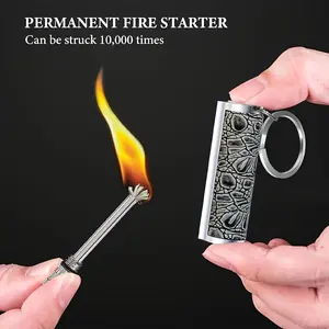 Retro Forever Lighter Small Match Sticks, Multi-Function Metal Kerosene Lighter, Mini Portable Igniter for Outdoor Camping Bonfire and Burning Stick Gift for Boyfriend (Oil Not Included in Delivery/Kerosene Required for Ignition)
